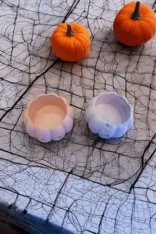 Bougeoir citrouille artisanal halloween 