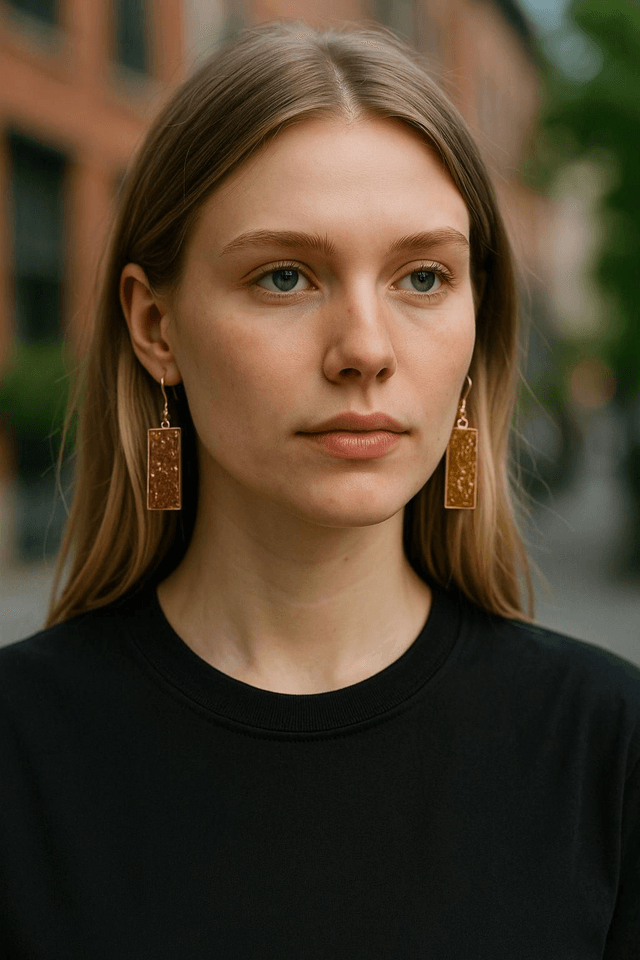 Boucles d'oreilles artisanales en résine uv, hypoallergénique fait main en France 