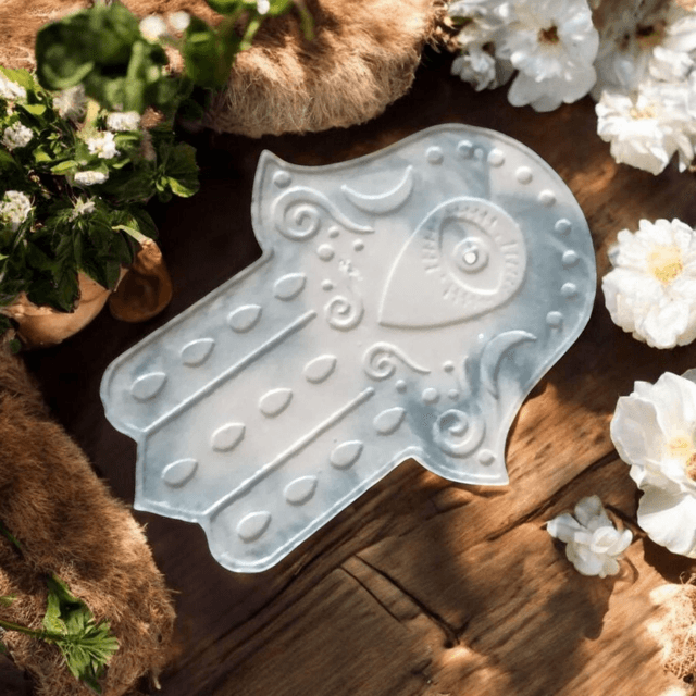Porte encens artisanal en forme de main, personnalisable 