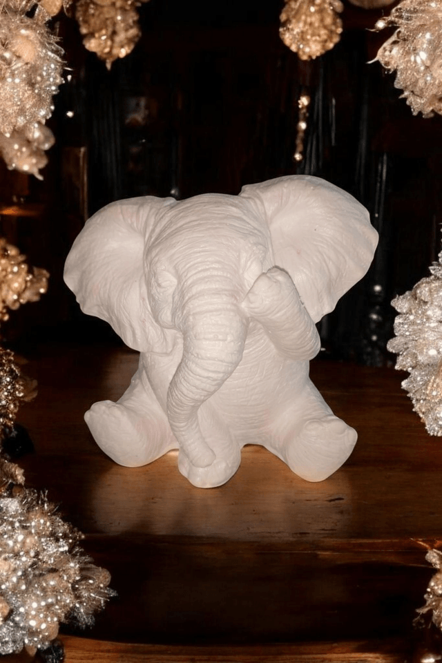 Petite statue éléphant artisanale personnalisable 