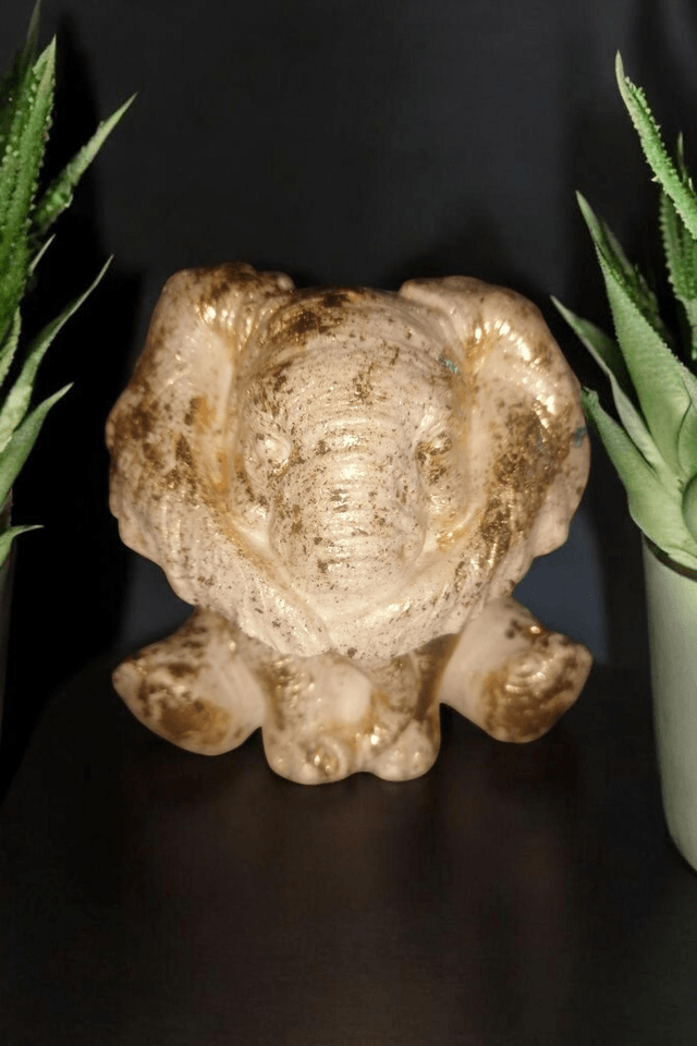 Petite statue éléphant artisanale personnalisable 