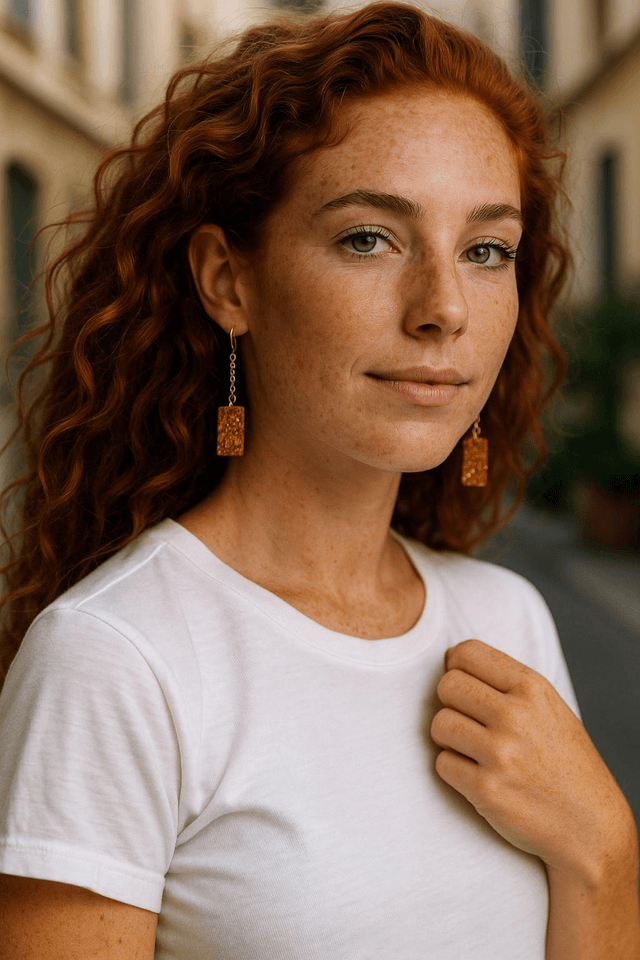Boucles d'oreilles en résine uv, hypoallergénique fait main 