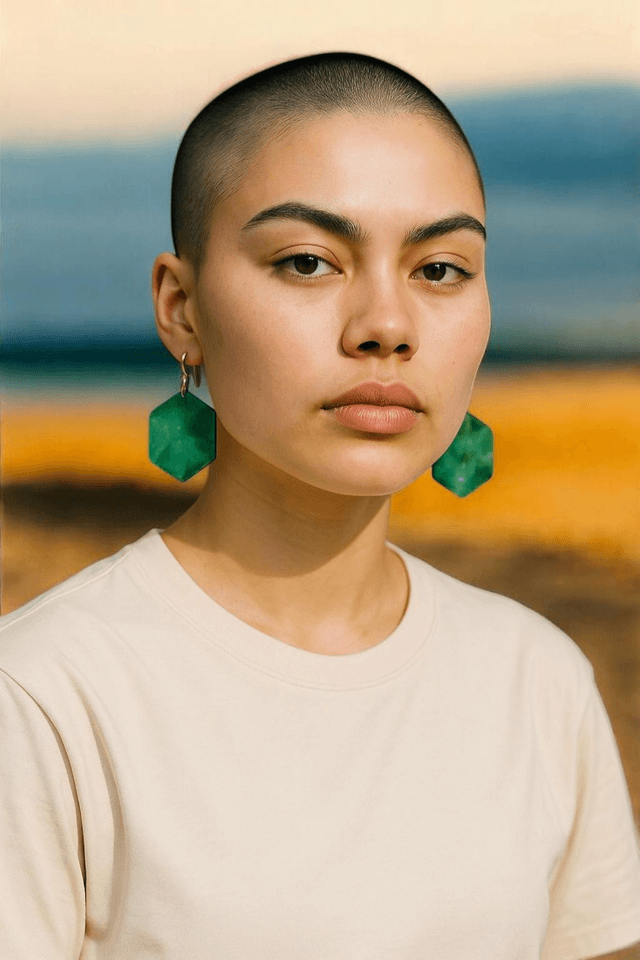 Boucles d'oreilles artisanales en résine uv, hypoallergénique fait main en France 
