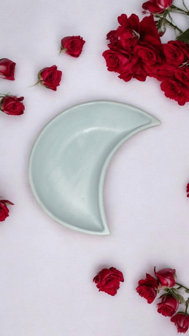 Petite coupelle artisanale en forme de lune, personnalisable 