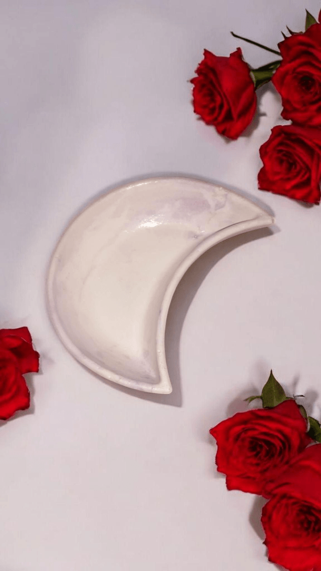 Petite coupelle artisanale en forme de lune, personnalisable 
