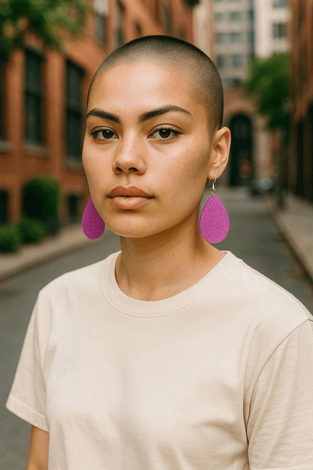 Boucles d'oreilles artisanales en résine uv, hypoallergénique fait main en France