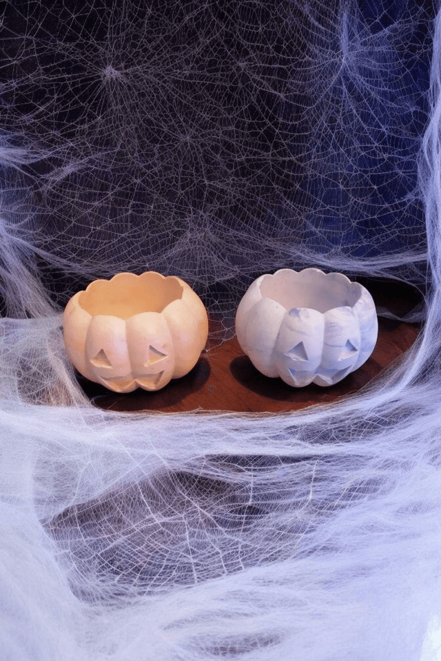 Bougeoir citrouille artisanal halloween 