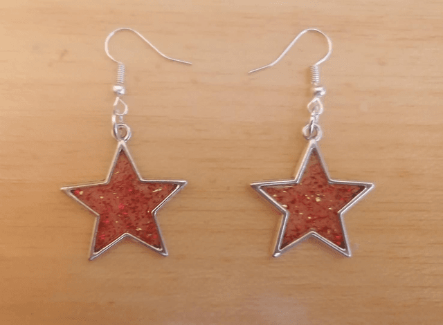 Boucles d&#039;oreilles en résine uv acier inoxydable 