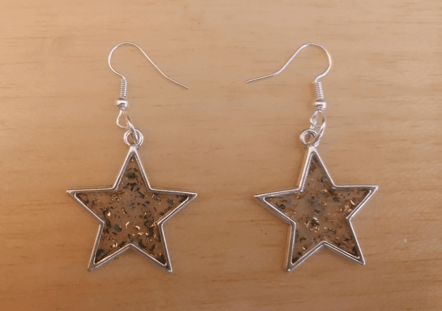 Boucles d&#039;oreilles en résine uv acier inoxydable 